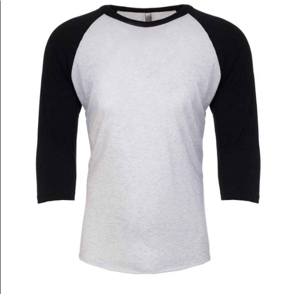 2 Next Level Raglan tee size large and xl